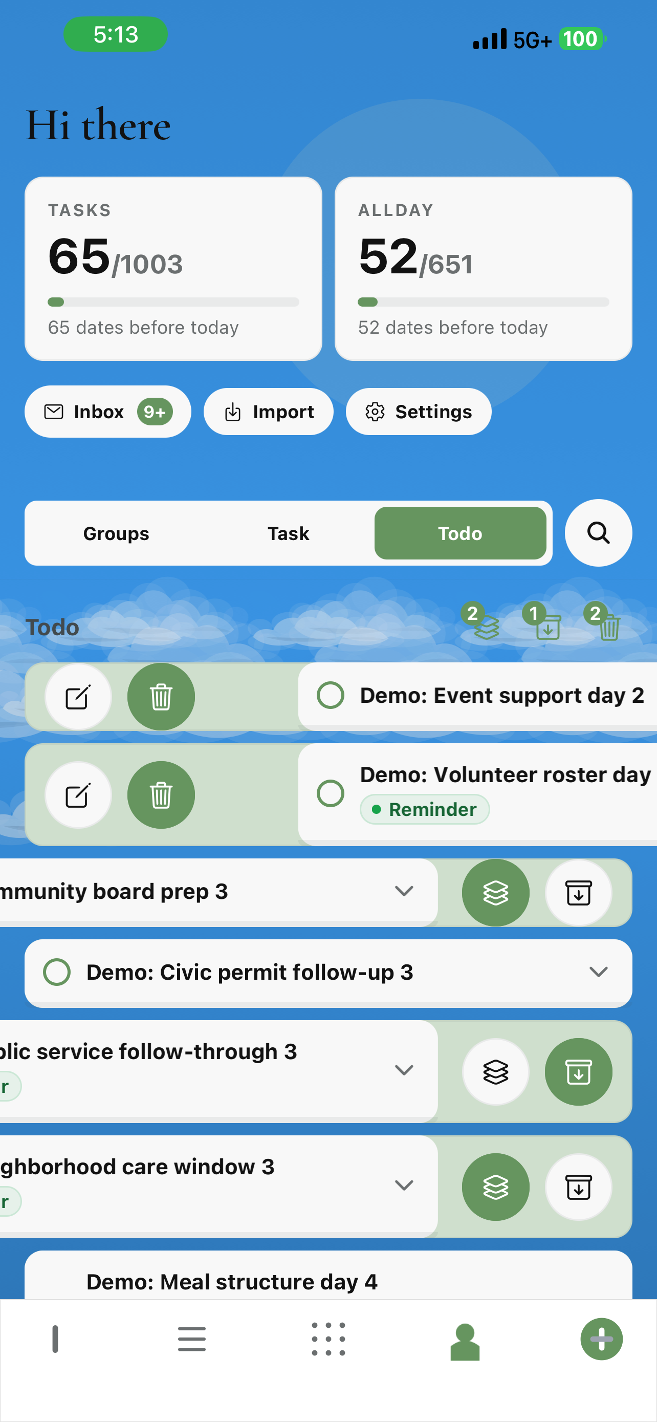 Multi-Adjust — batch actions across many tasks