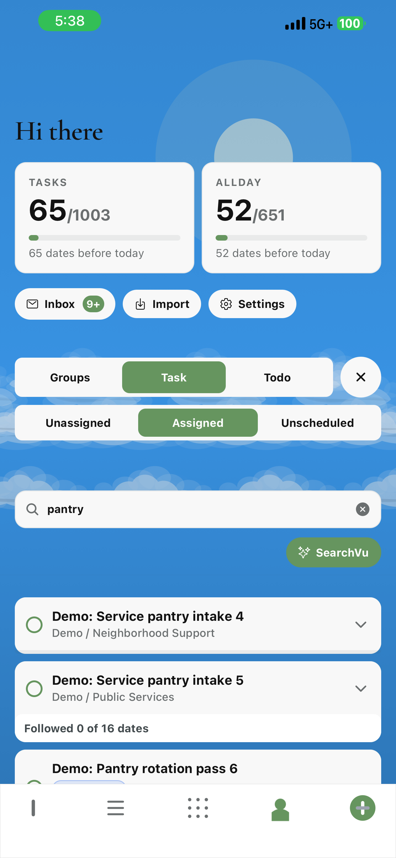 Filtering DayVu by ‘pantry’