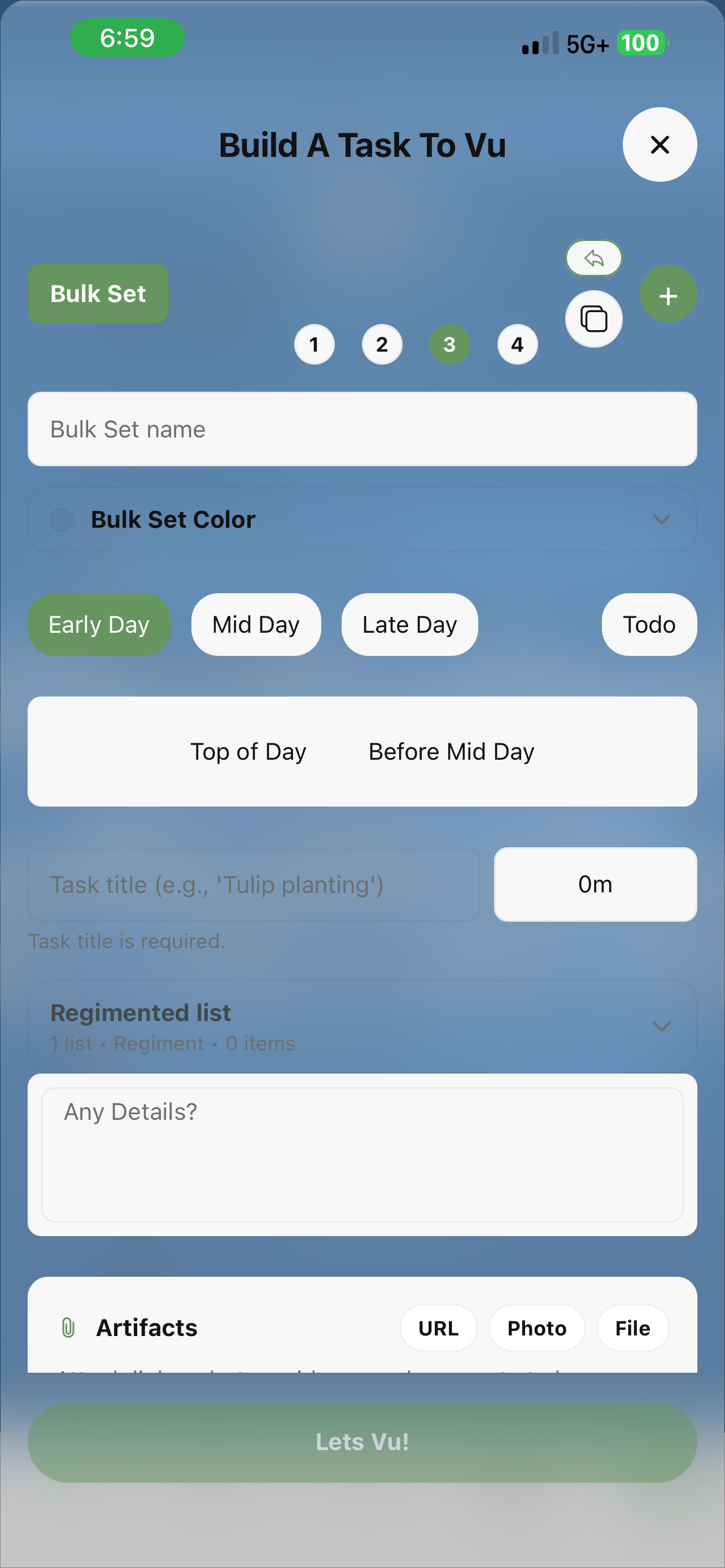 Bulk Set authoring — stage cards 1·2·3·4