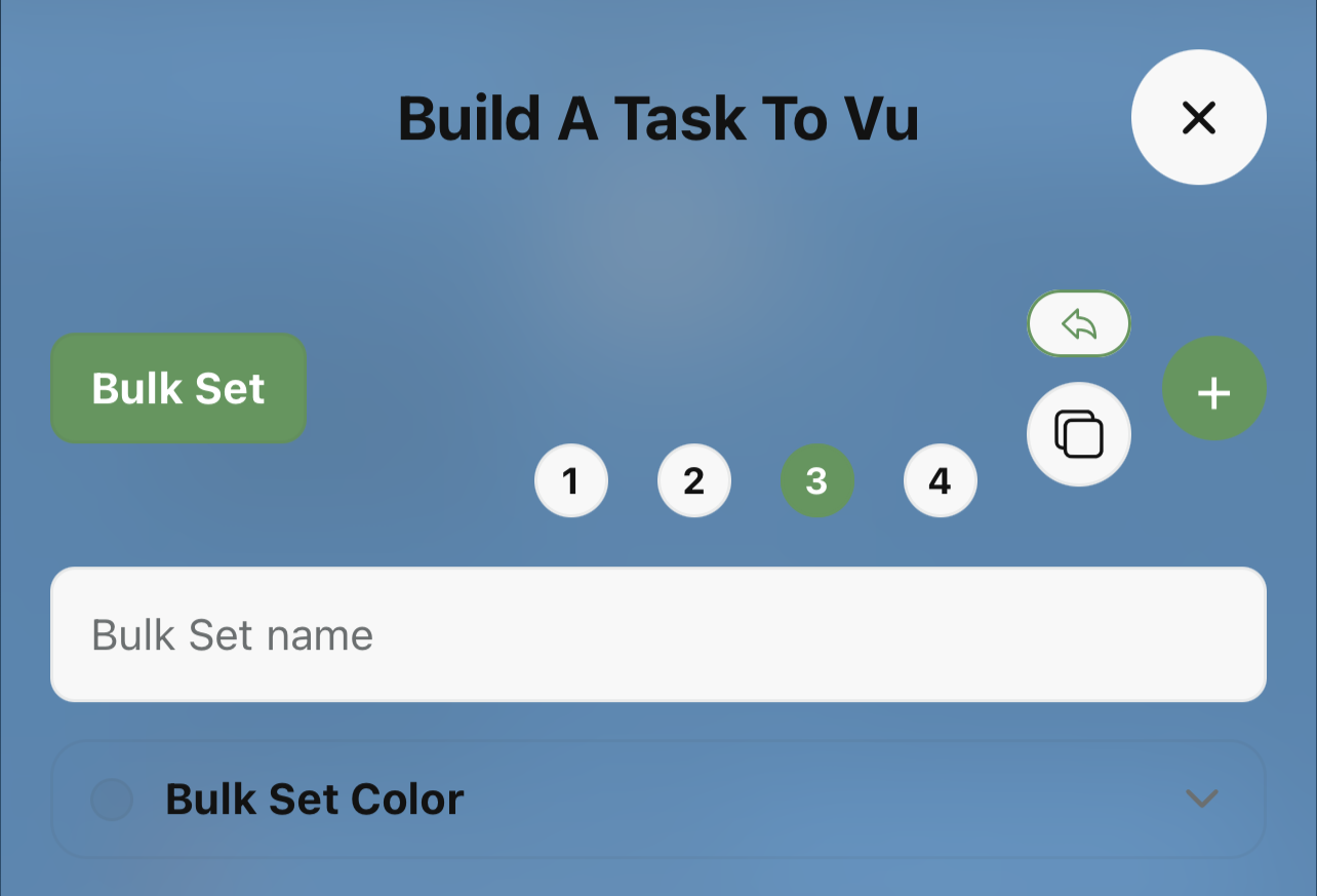 Bulk Set — staging dots 1 2 3 4