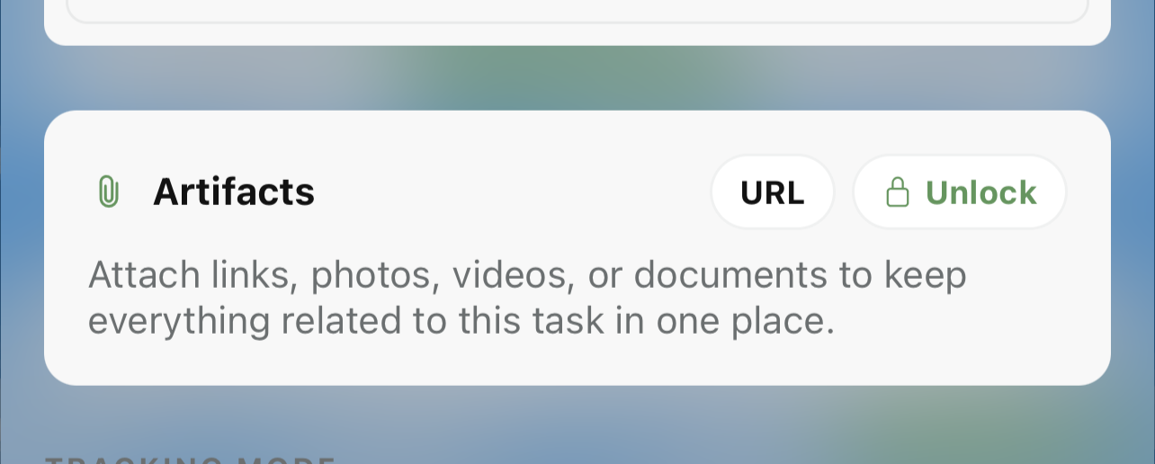 Artifacts — URL free, files unlock