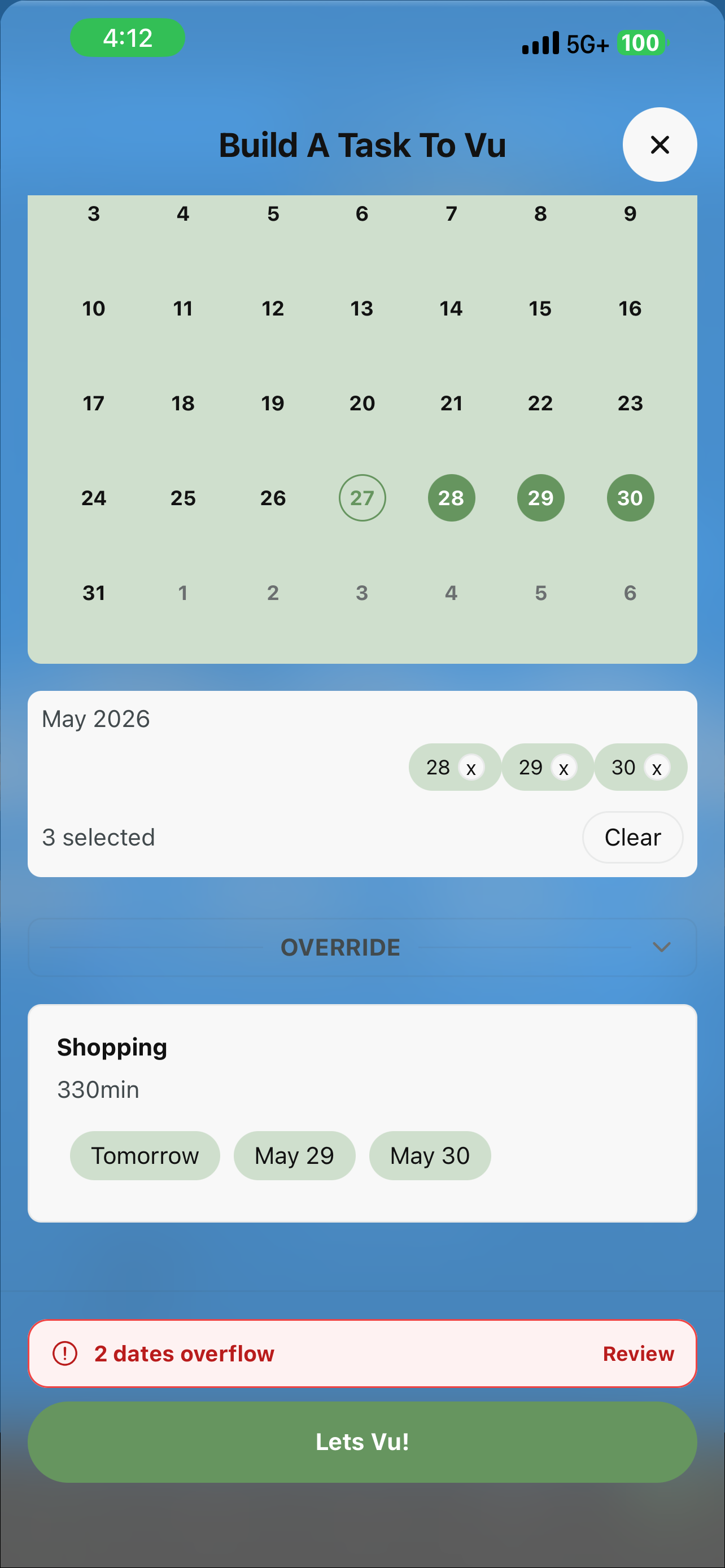 Back within capacity