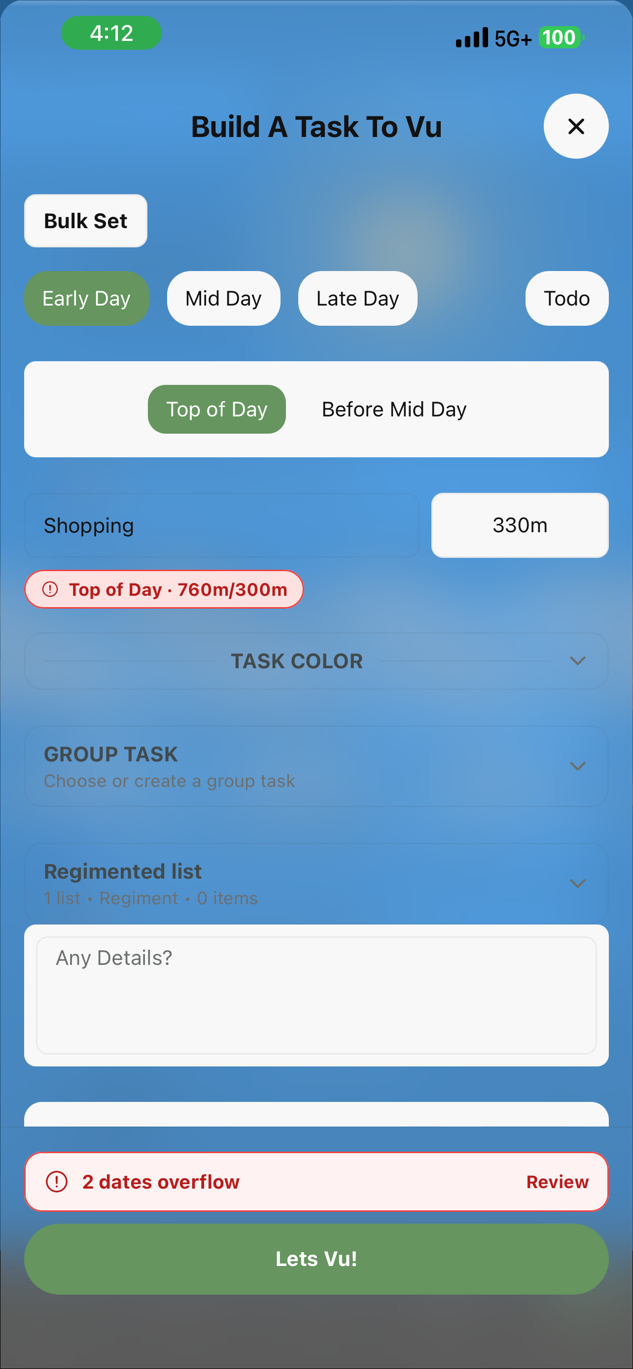 Suggested move · 75m overflow